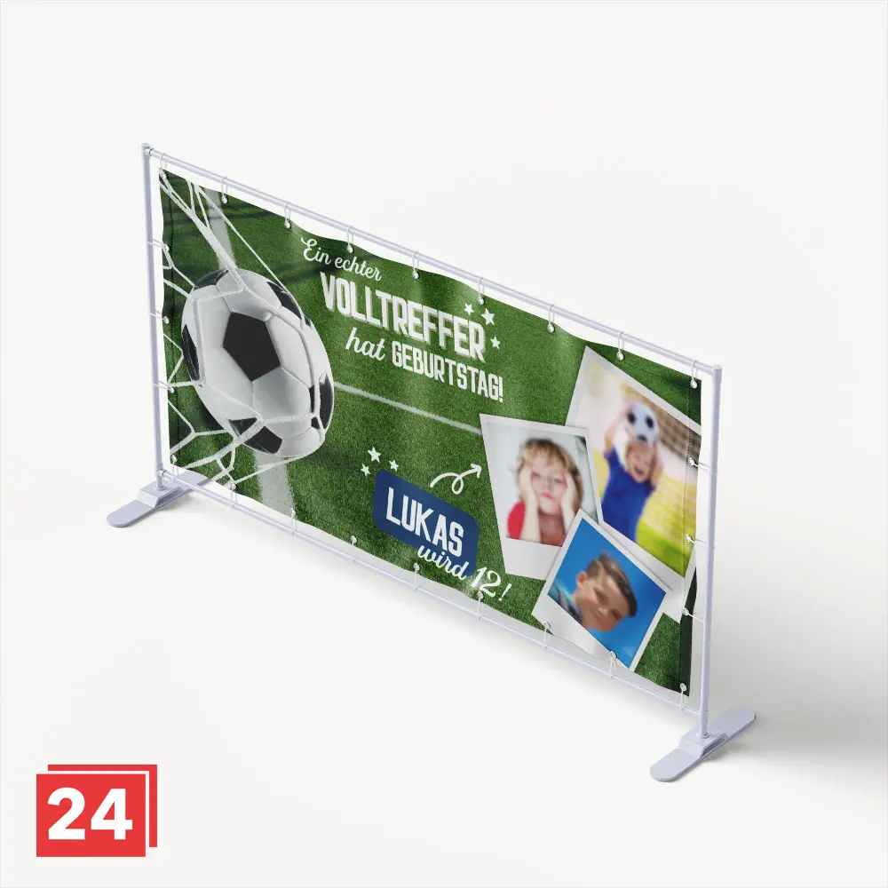 Geburtstagsbanner Motiv Fußball