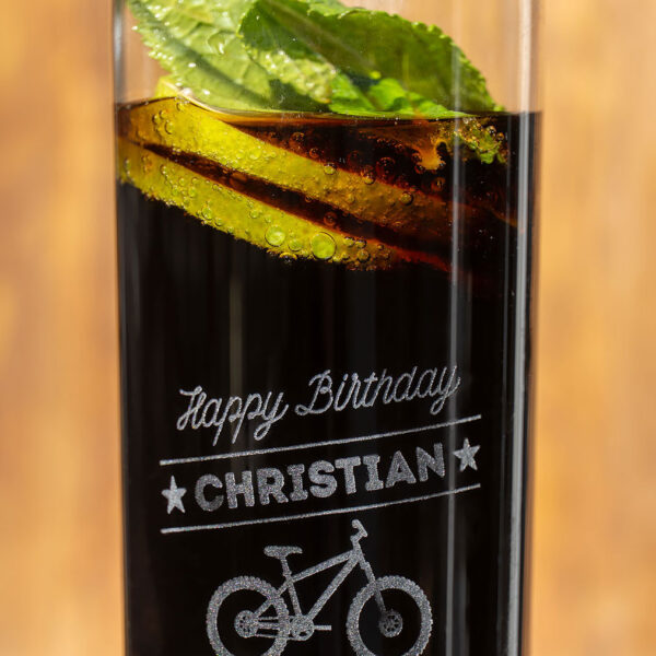 Longdrinkglas mit Gravur zum Geburtstag